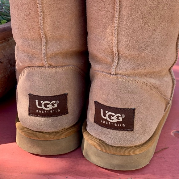 Uggs Classic Tall sz 8 chestnut suede shearling - Picture 11 of 12